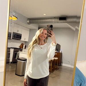 Banana Republic Timeless Tee Long Sleeve - White